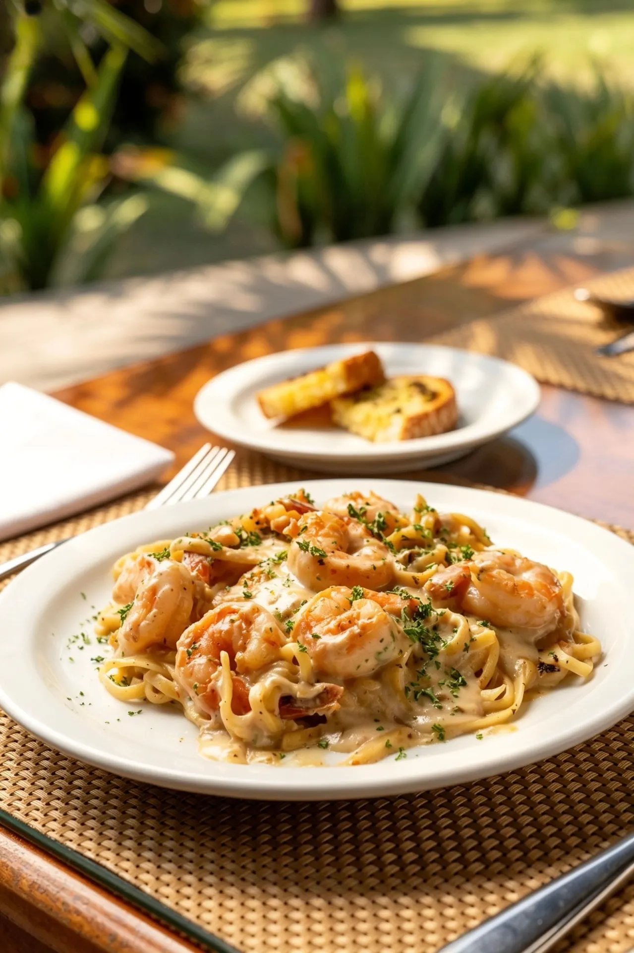 Pasta con camarones