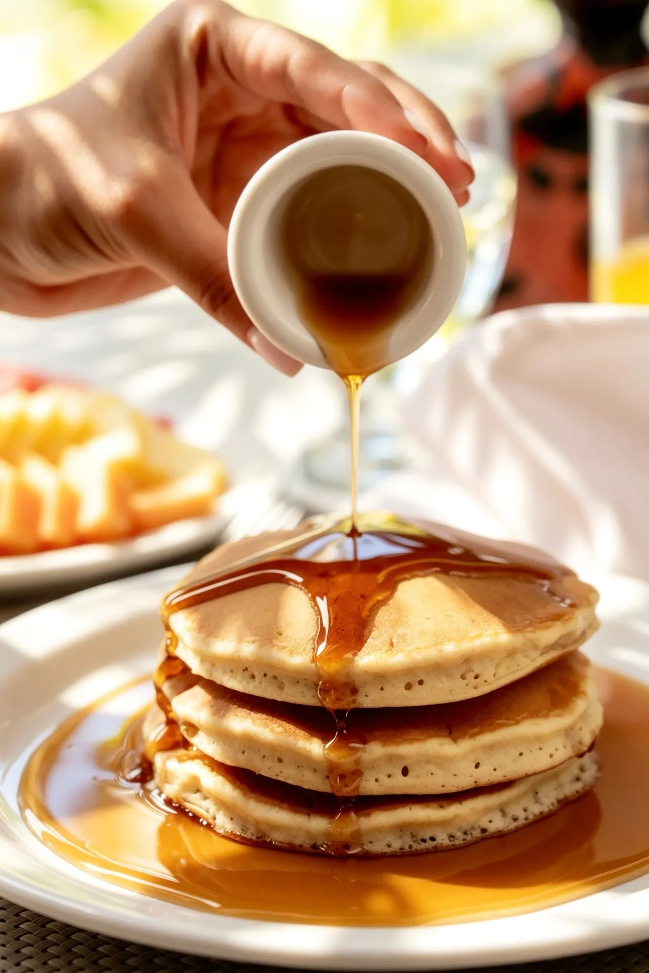 Pancakes con jarabe